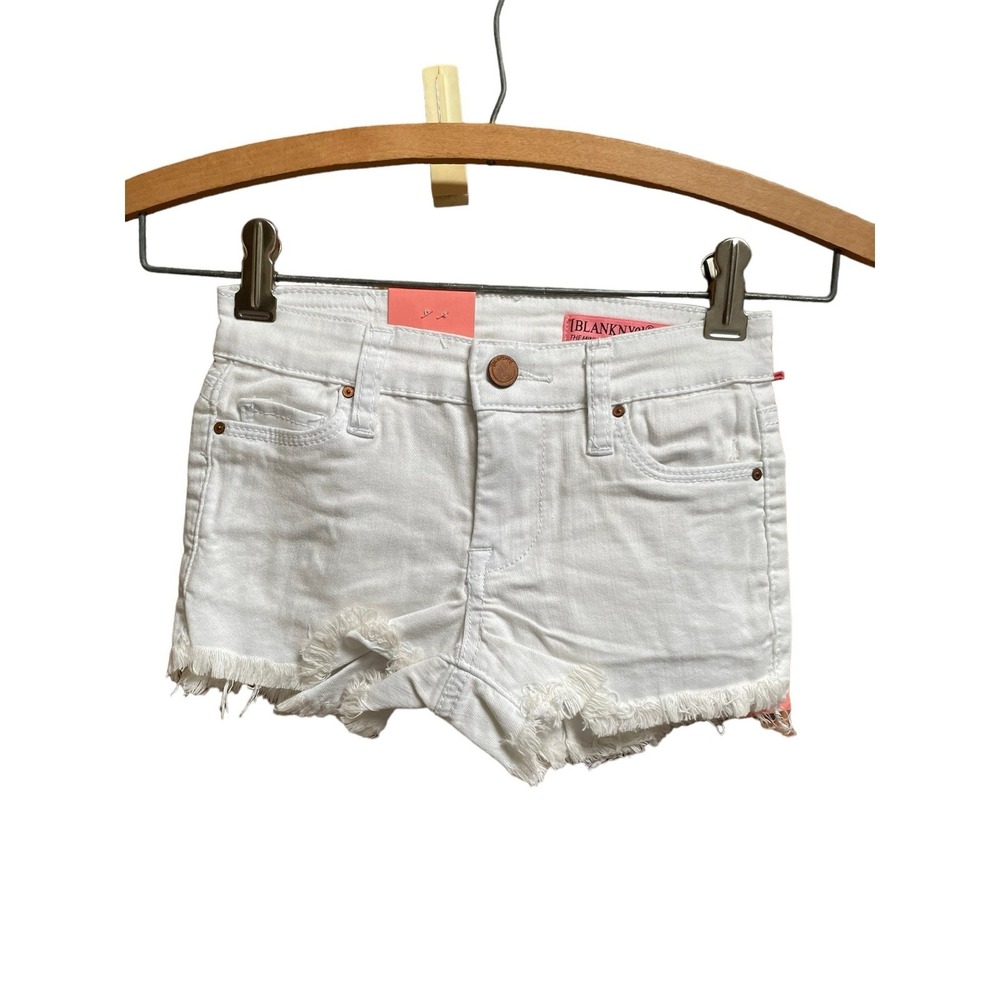 Blank NYC White Denim Jean‎ Shorts Mini Mercer Super Skinny Size 8 Girls